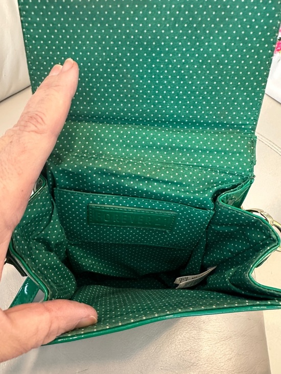 Forever 21 Green Patent Crossbody Bag - Gold Hardware - Picture 6 of 9